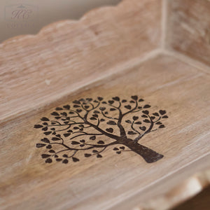 Mango Wood Family Tree Tray