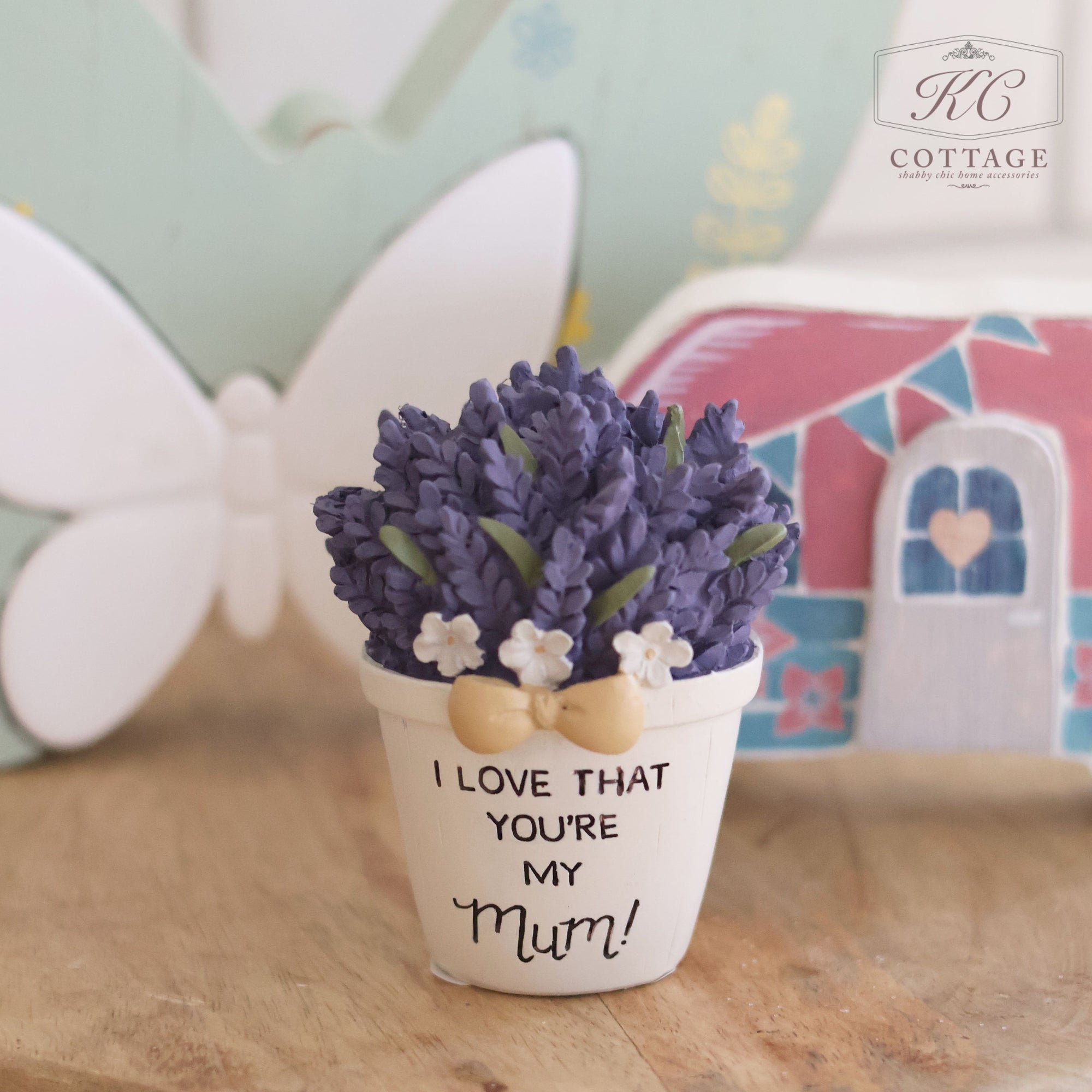 Loving Lavender Mum Bucket Ornament