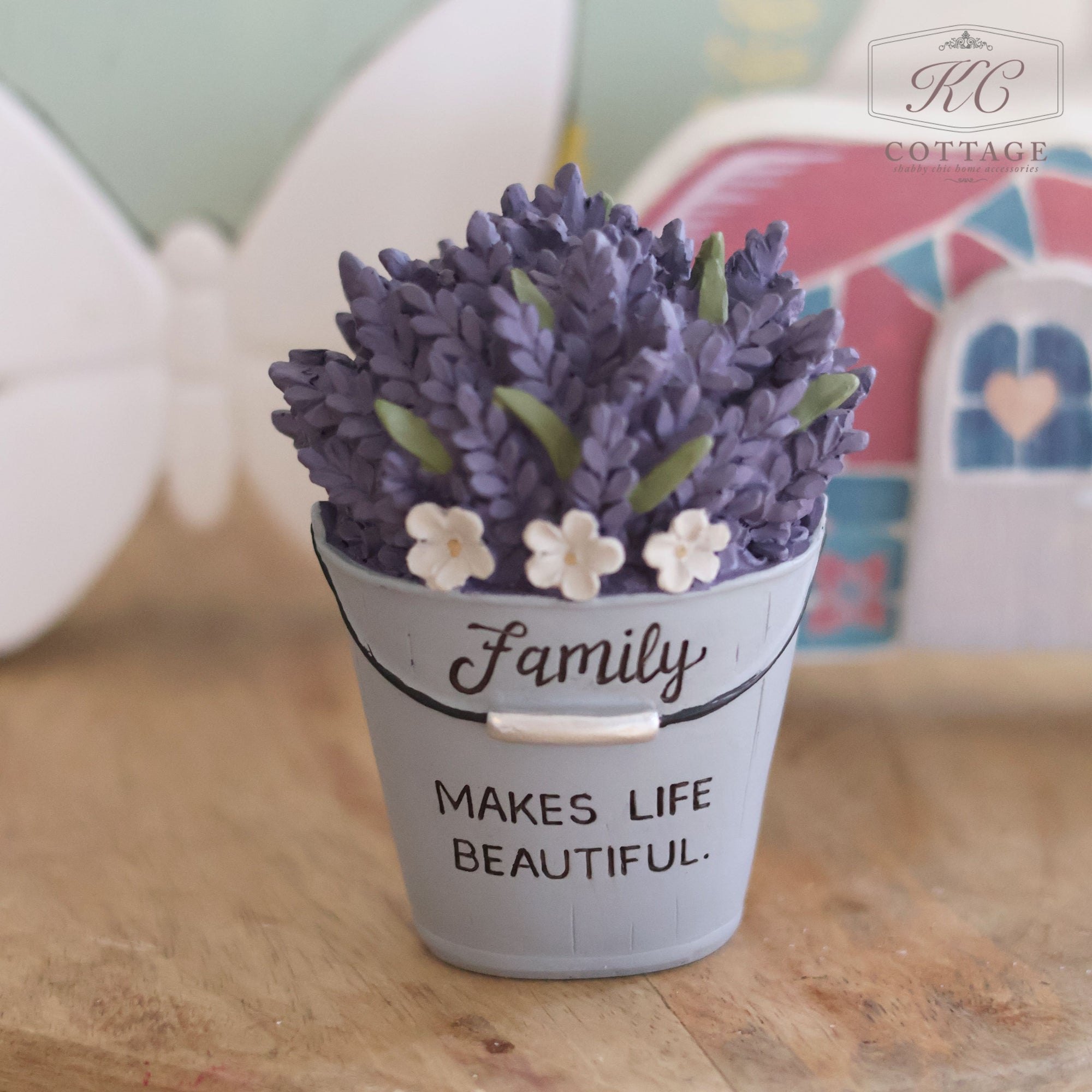 Loving Lavender Family Bucket Ornament