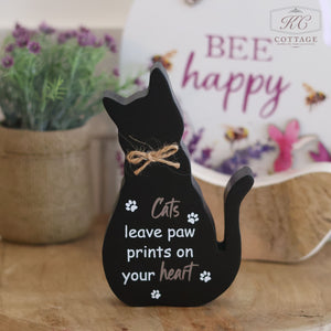 Wooden Cat Shaped Sign