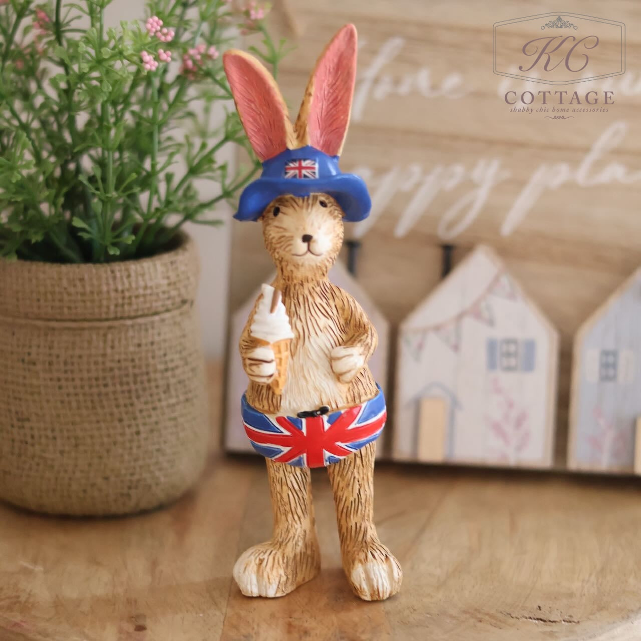 Standing Beach Bunny Ornament