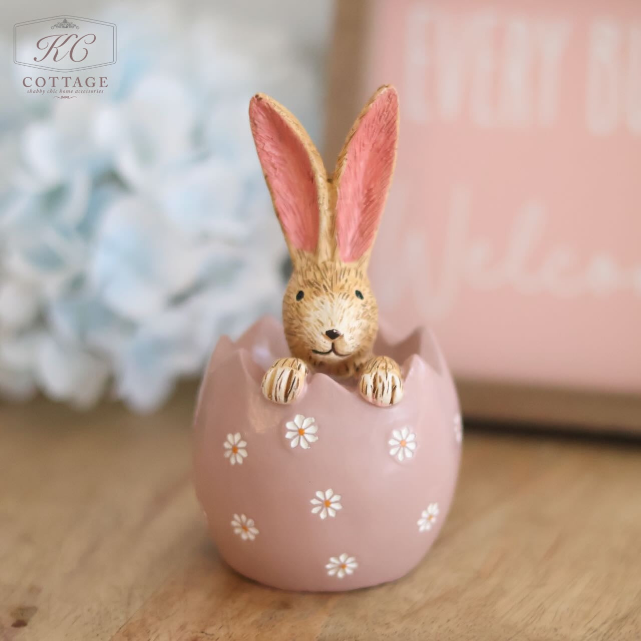 Easter Bunny Ornament in Pink Egg