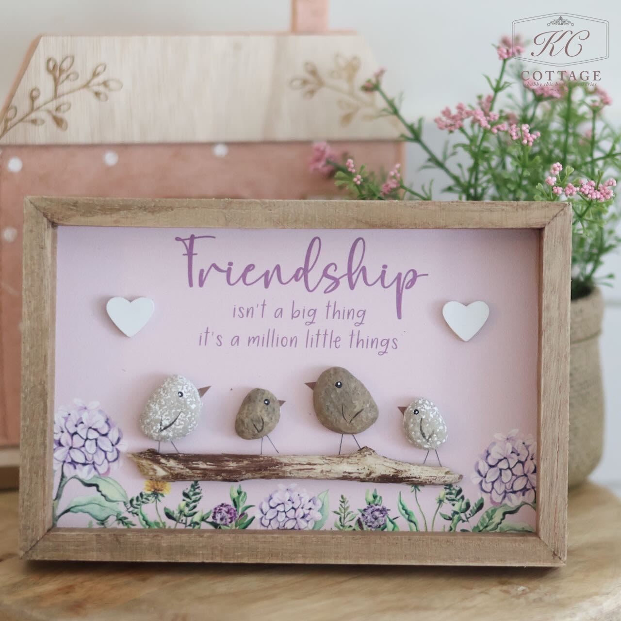 Friendship Plaque With Resin Birds