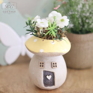 Spring Mushroom House With Flowers