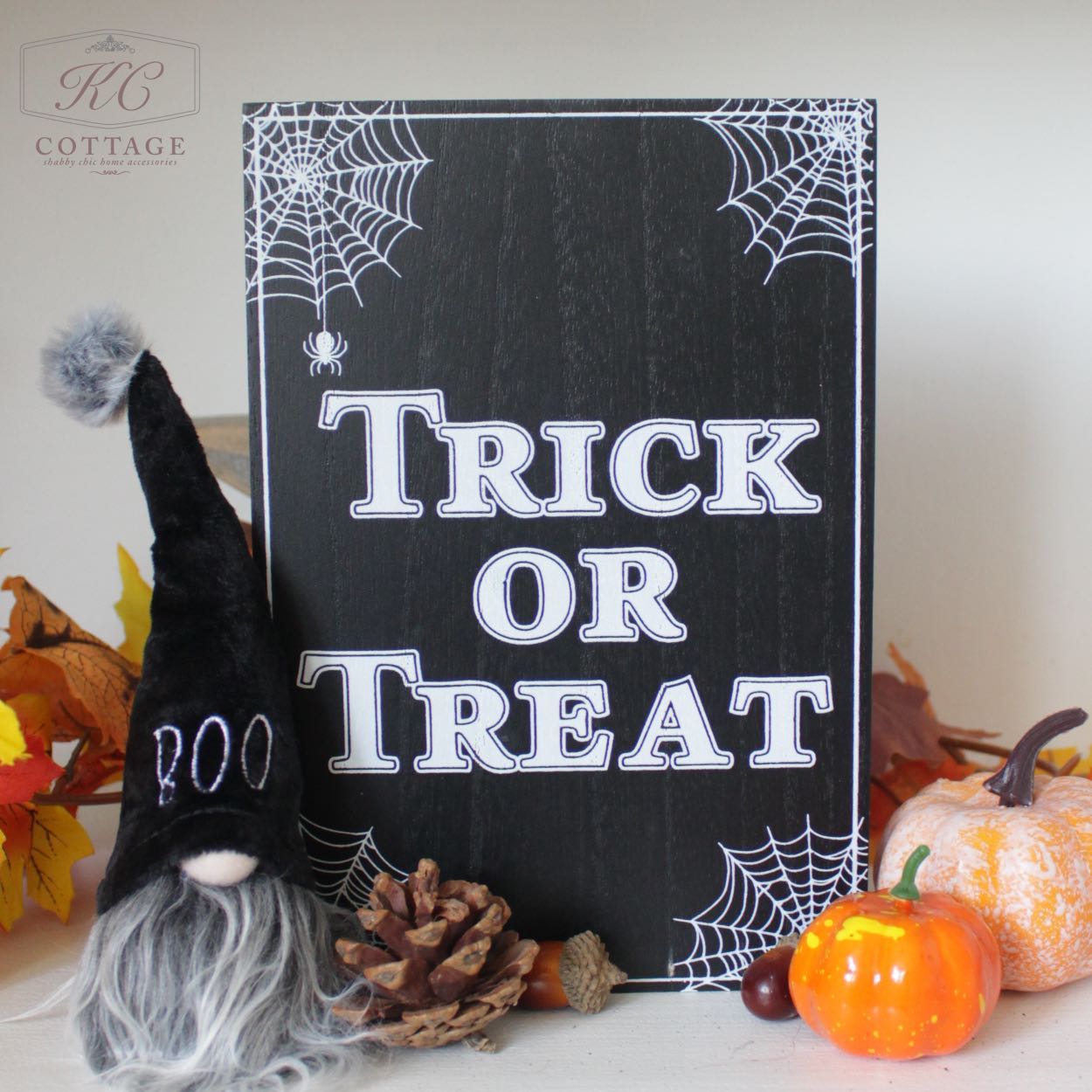 Halloween Trick or Treat Wooden Sign