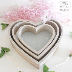 Heart Polkadot Tray Set