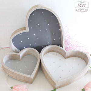 Heart Polkadot Tray Set